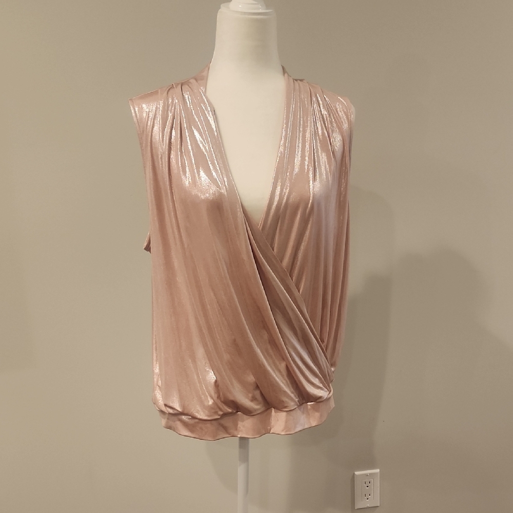 Elegant Women's Pink Draped Top